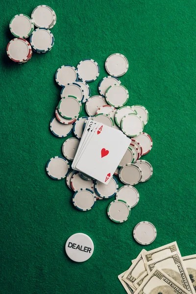 Close-up of Ocean King card dealing with player cards displayed on screen